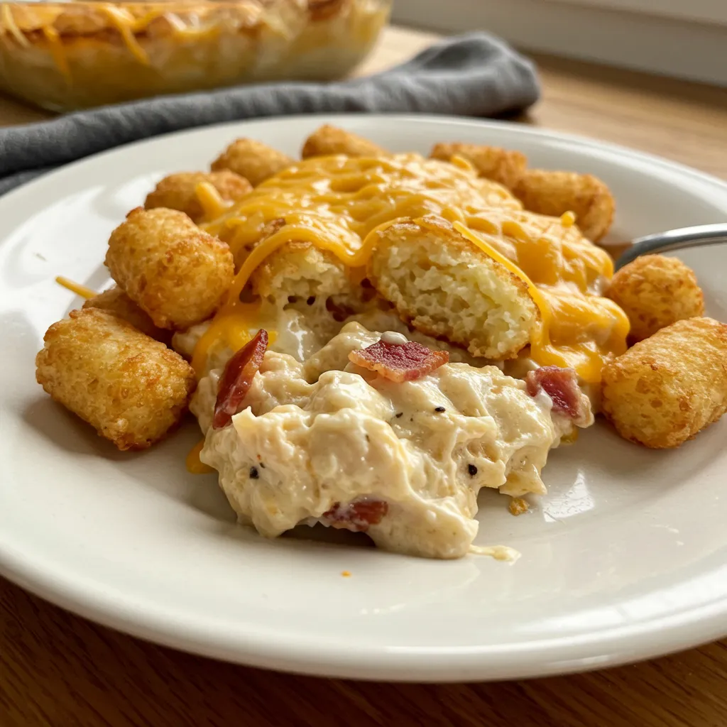BEST RECIPE for Chicken Bacon Ranch Tater Tot Casserole: Ultimate Comfort Food Perfection - secondary view